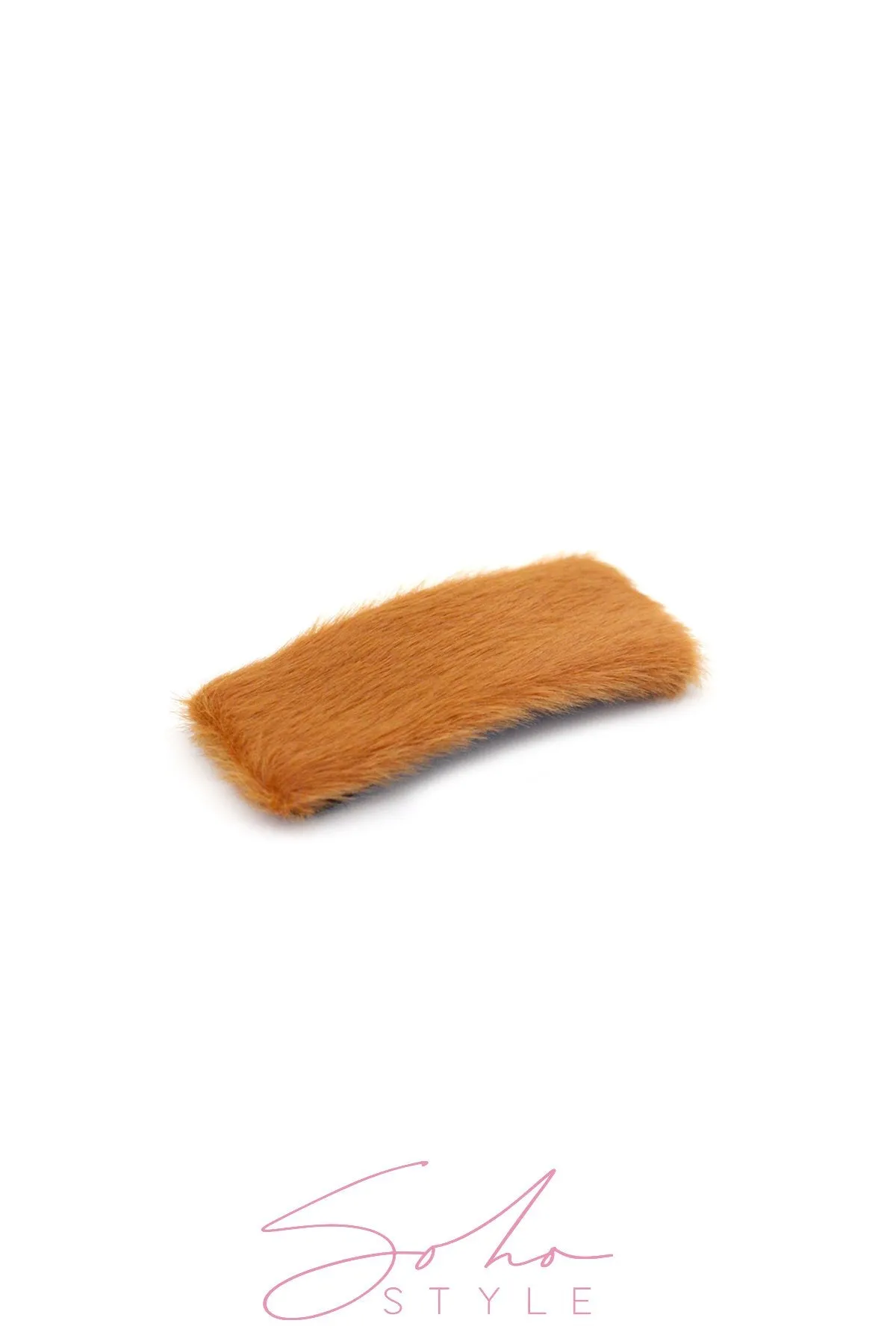 Oversized Fuzzy Rectangle Snap Clip