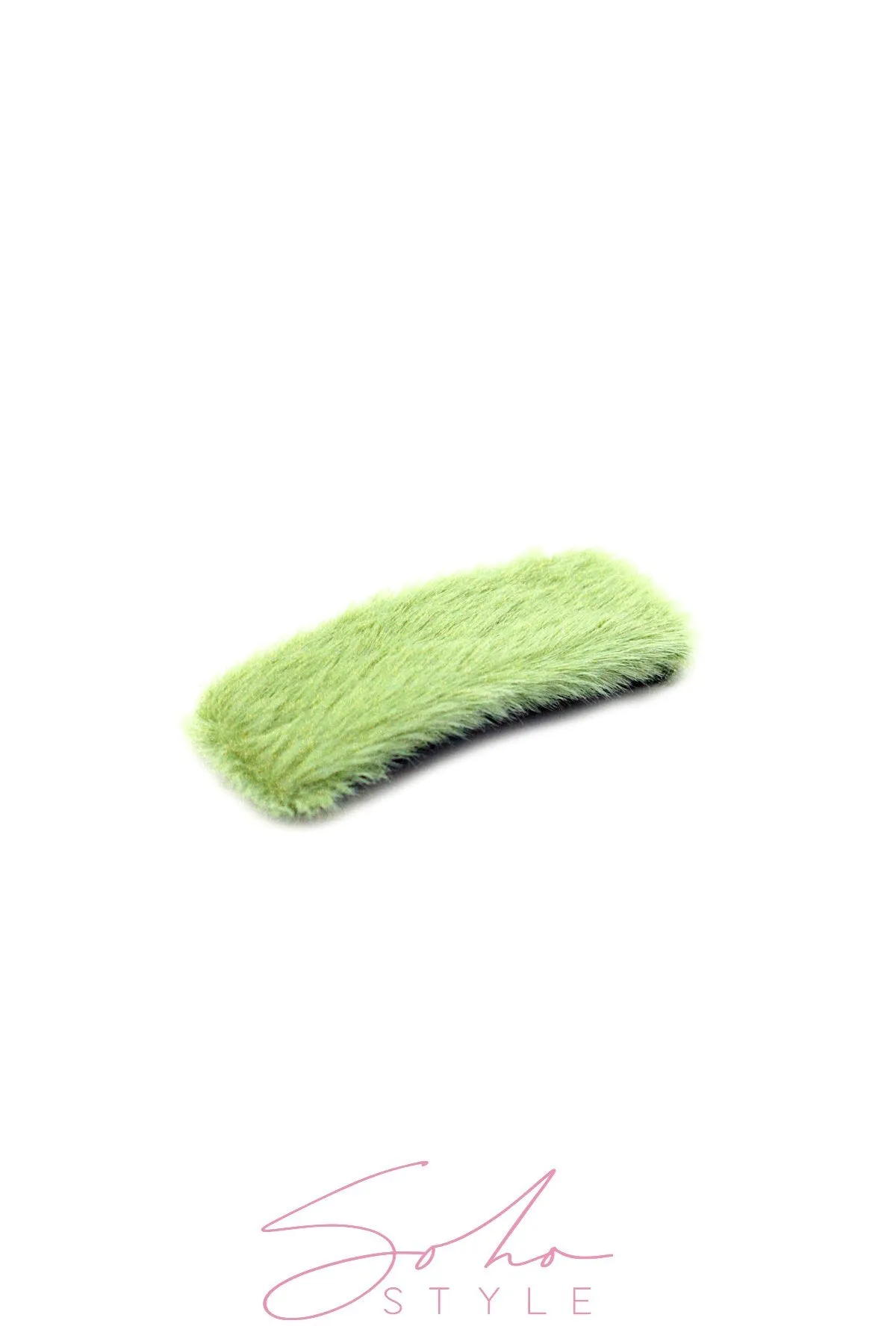 Oversized Fuzzy Rectangle Snap Clip