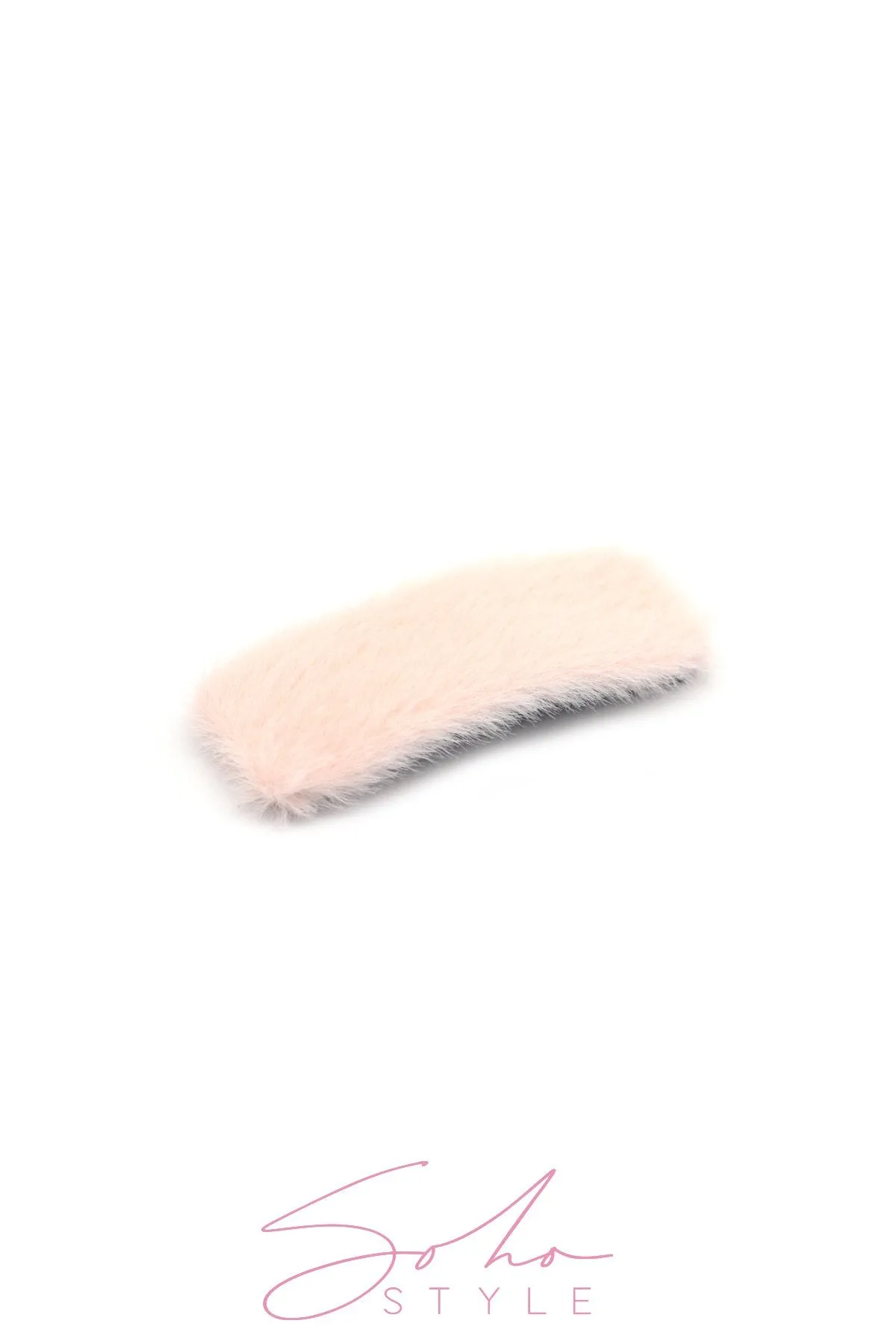 Oversized Fuzzy Rectangle Snap Clip