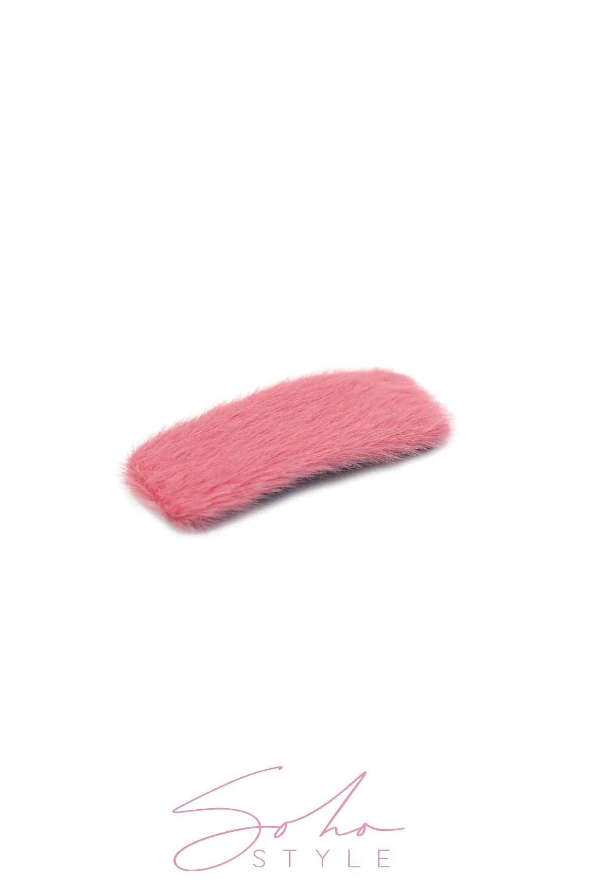 Oversized Fuzzy Rectangle Snap Clip