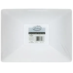 Pearl 128 oz. Rectangular Plastic Serving Bowl - 2 Pack (Case Qty: 48)