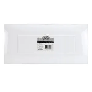 Pearl 13" X 6.25" Rectangular Plastic Condiment Tray (Case Qty: 25)