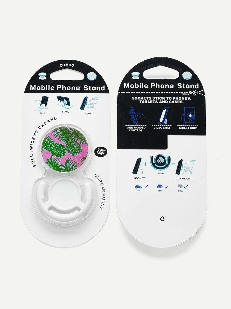 Pineapple Print Gasbag Phone Holder