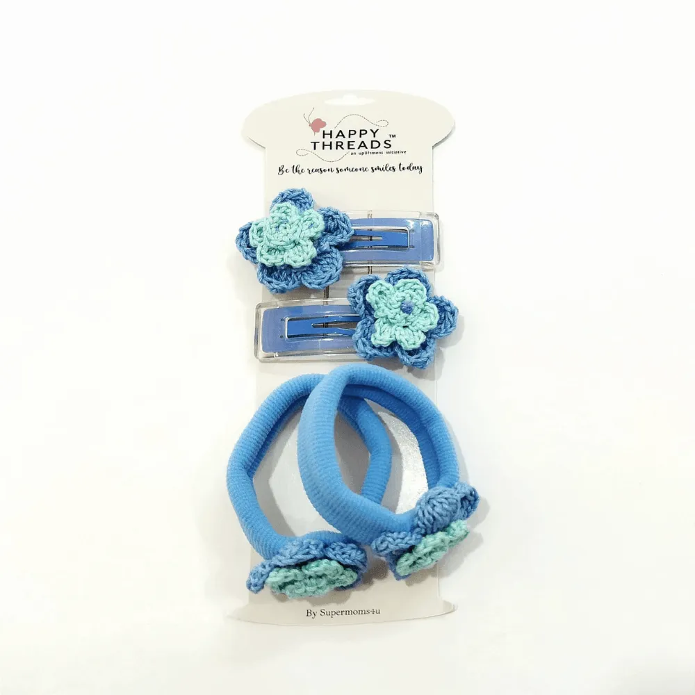 Pink Sweet Clip and Hair Tie set