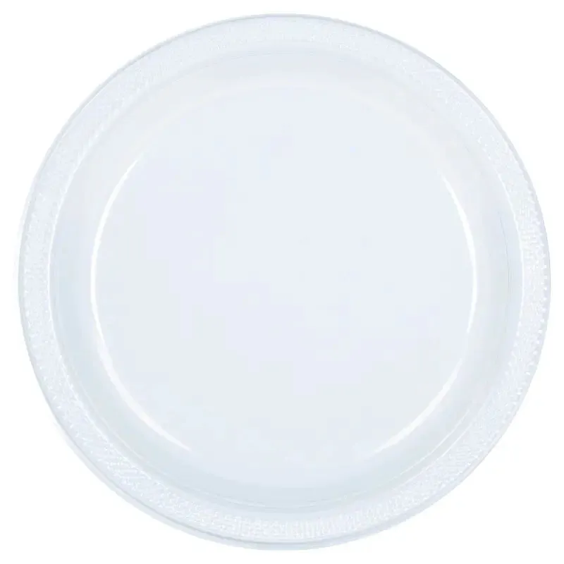 Plastic Round Banquet Plates 26cm 20pk