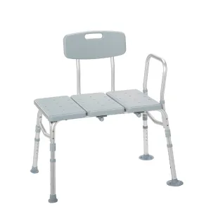 Plastic Tub Transfer Bench with Adjustable Backrest