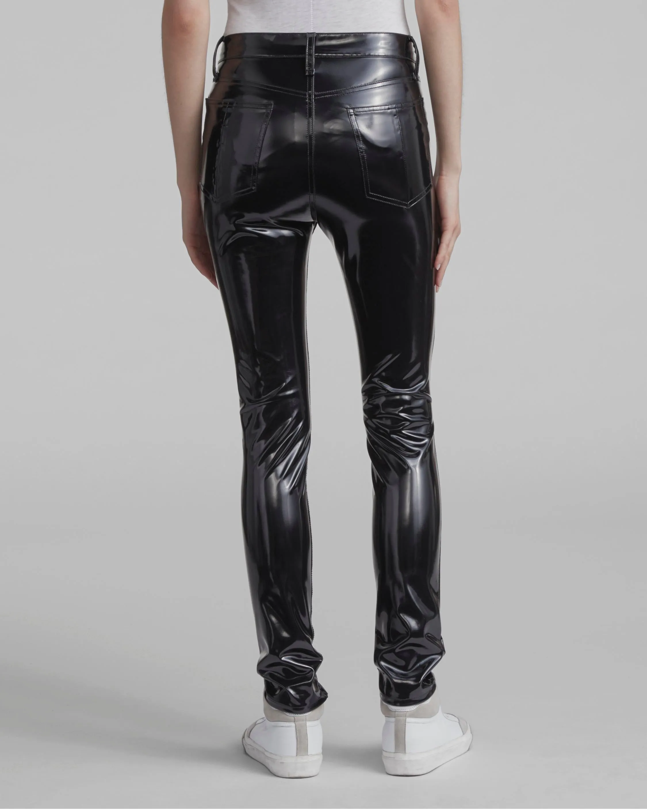 Rag & Bone - High Rise Vynyl Skinny Black