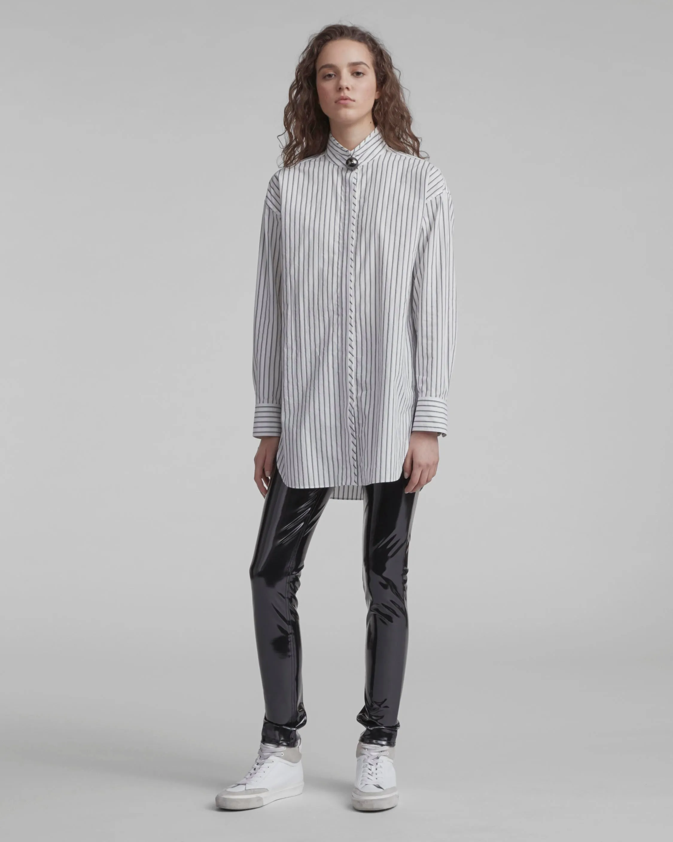 Rag & Bone - High Rise Vynyl Skinny Black