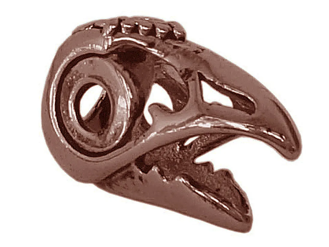 Raven's Skull Hair Bead - Copper