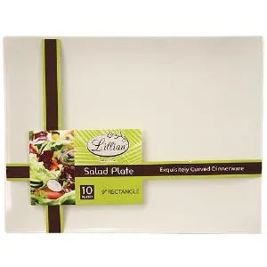 Sahara 9" Rectangular Plastic Salad Plates (Case Qty: 120)