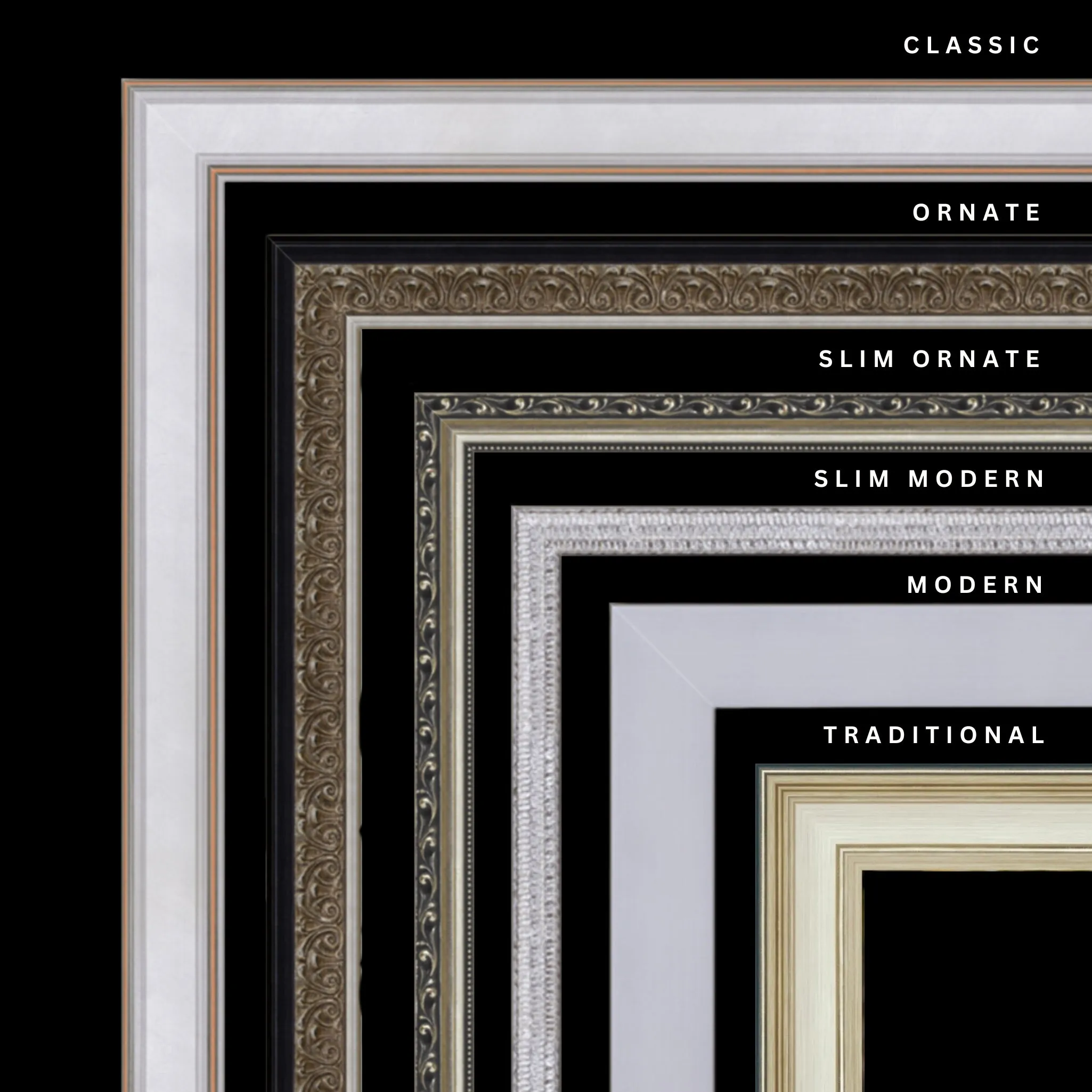 Silver 15x33 Picture Frame Ornate Traditional Classic Antique