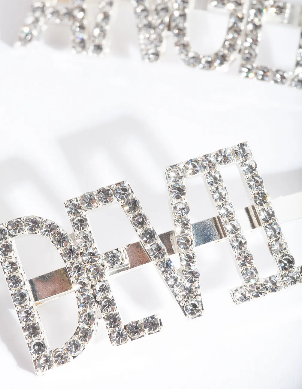 Silver Devil Angel Diamante Hair Clip Pack