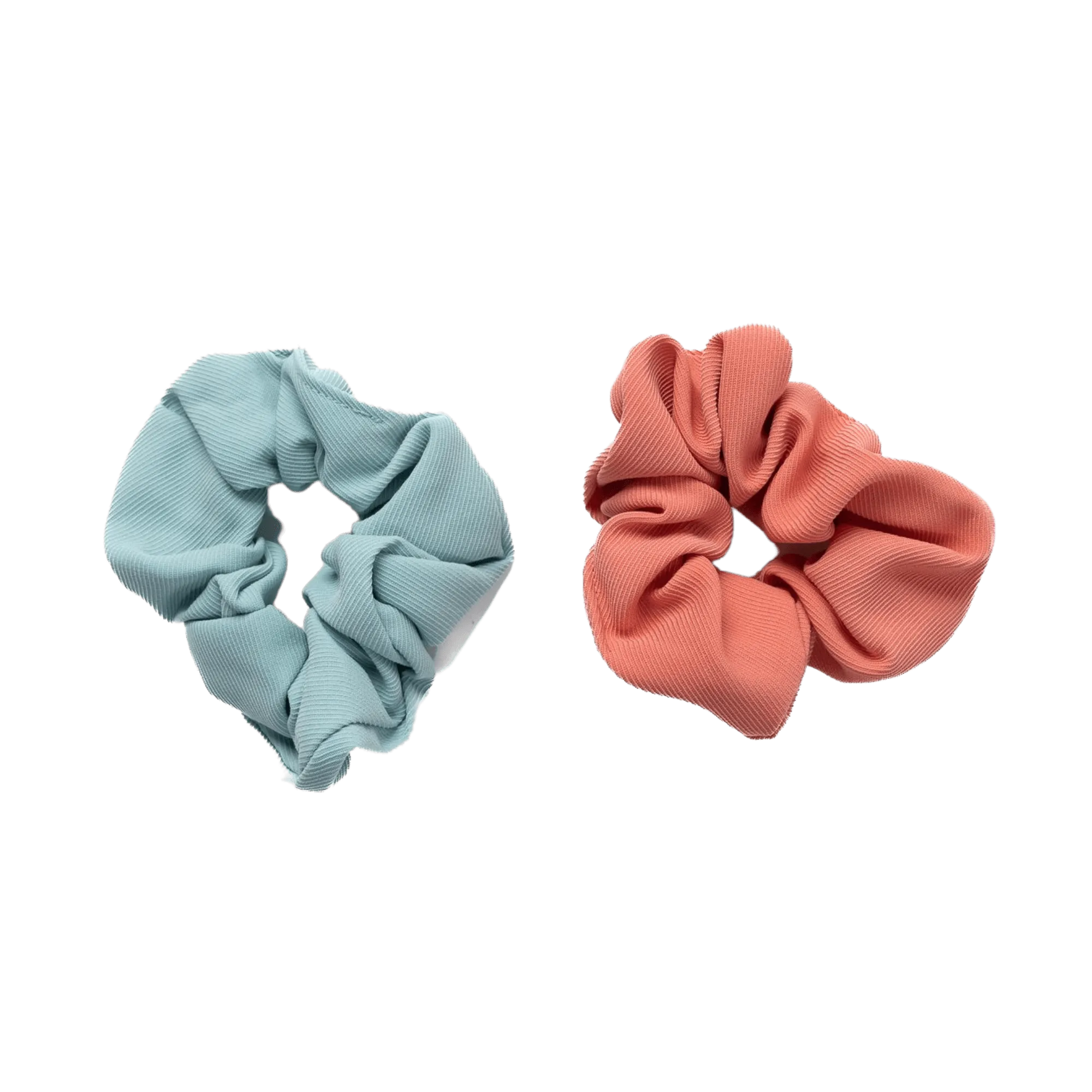 Stilen Ribbed Scrunchie Set - Sky & Terracotta