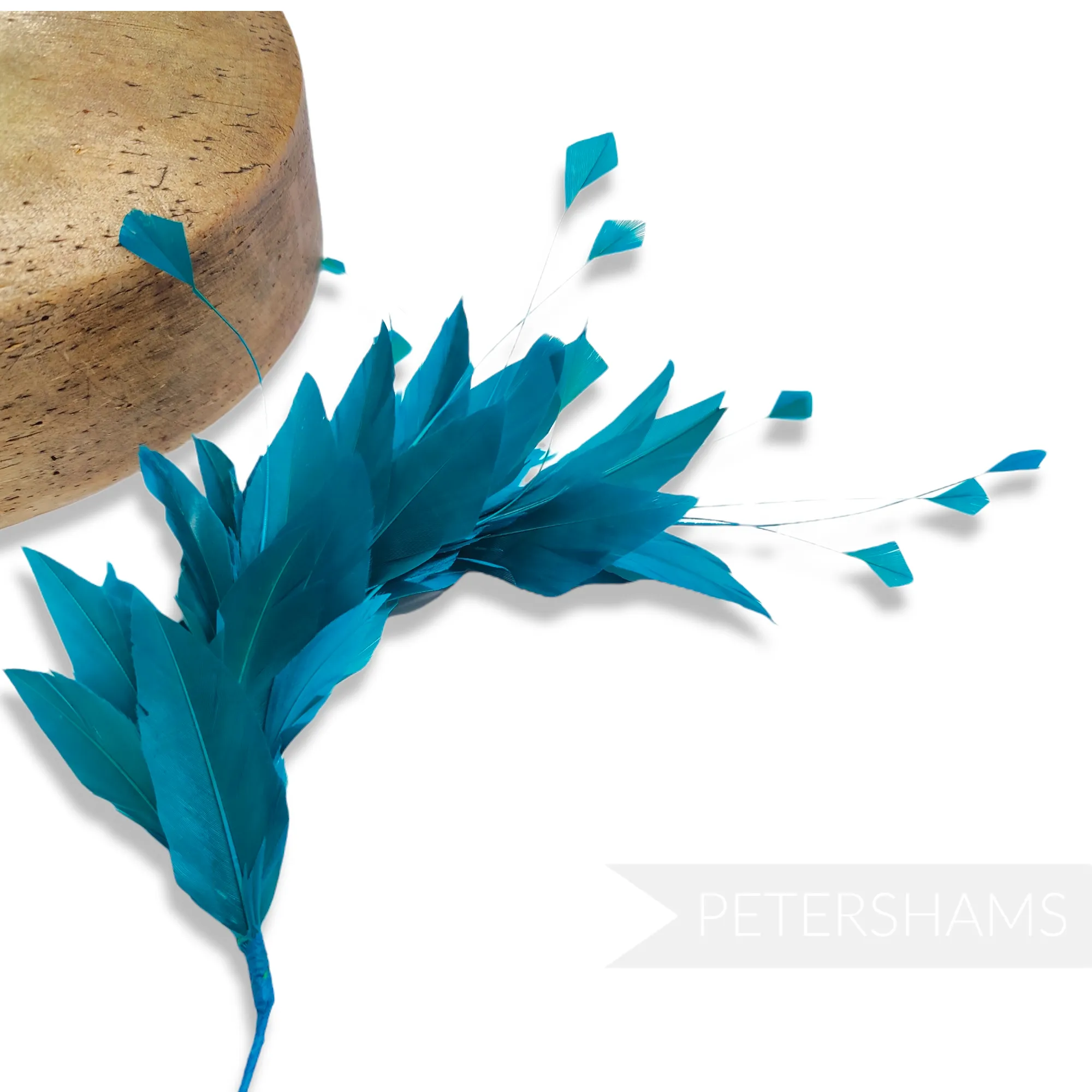 Stripped Diamond Coque & Goose Feather Wired Hat Mount