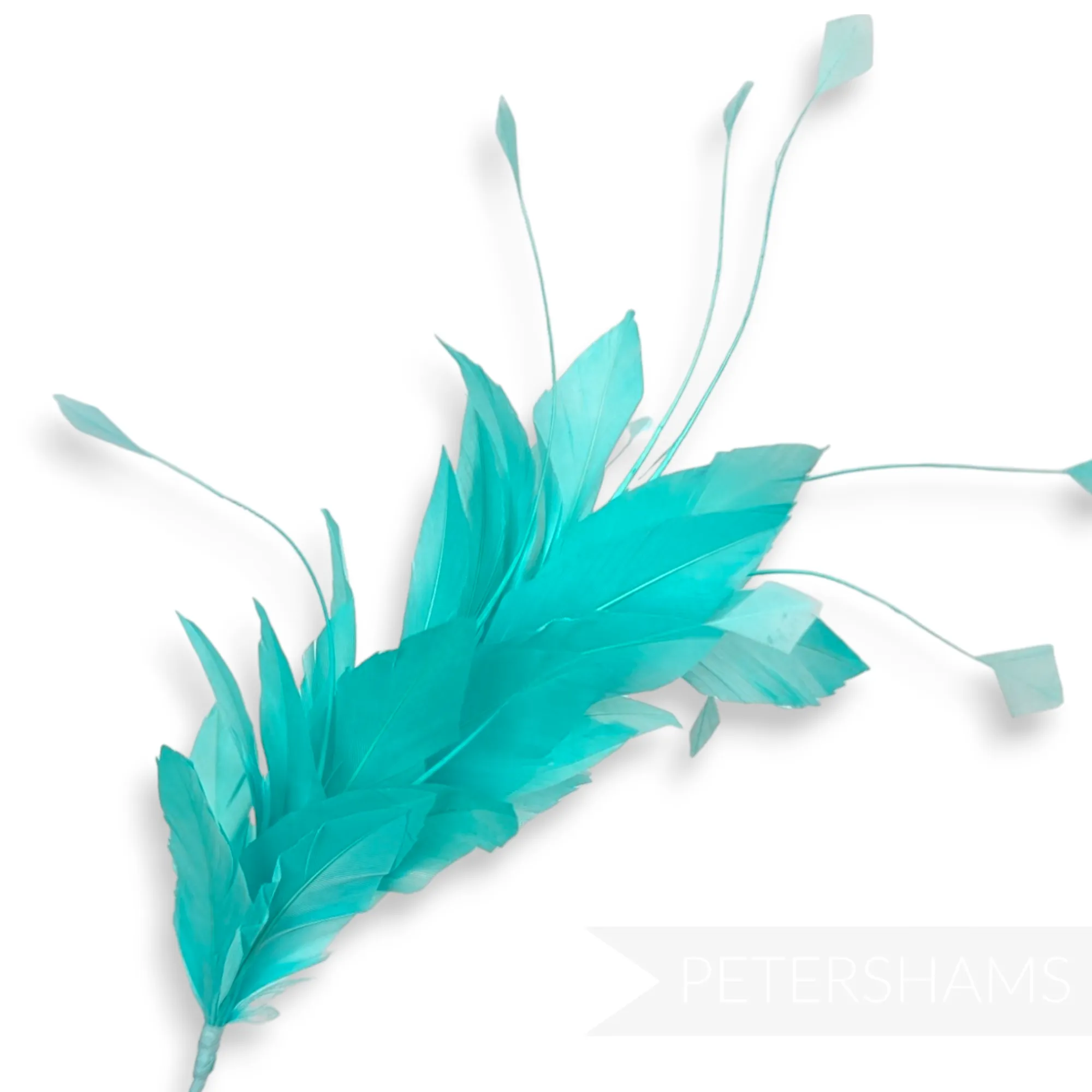 Stripped Diamond Coque & Goose Feather Wired Hat Mount