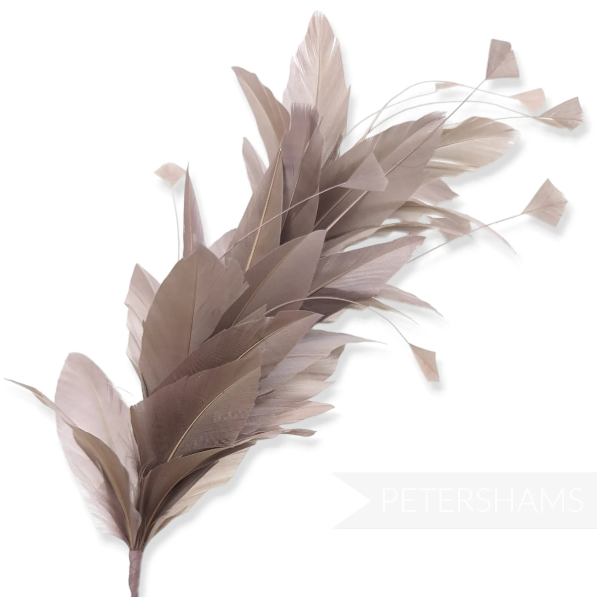 Stripped Diamond Coque & Goose Feather Wired Hat Mount