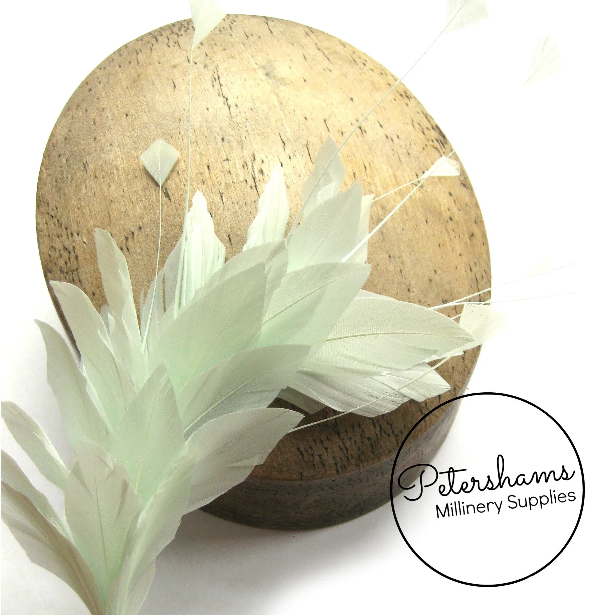 Stripped Diamond Coque & Goose Feather Wired Hat Mount