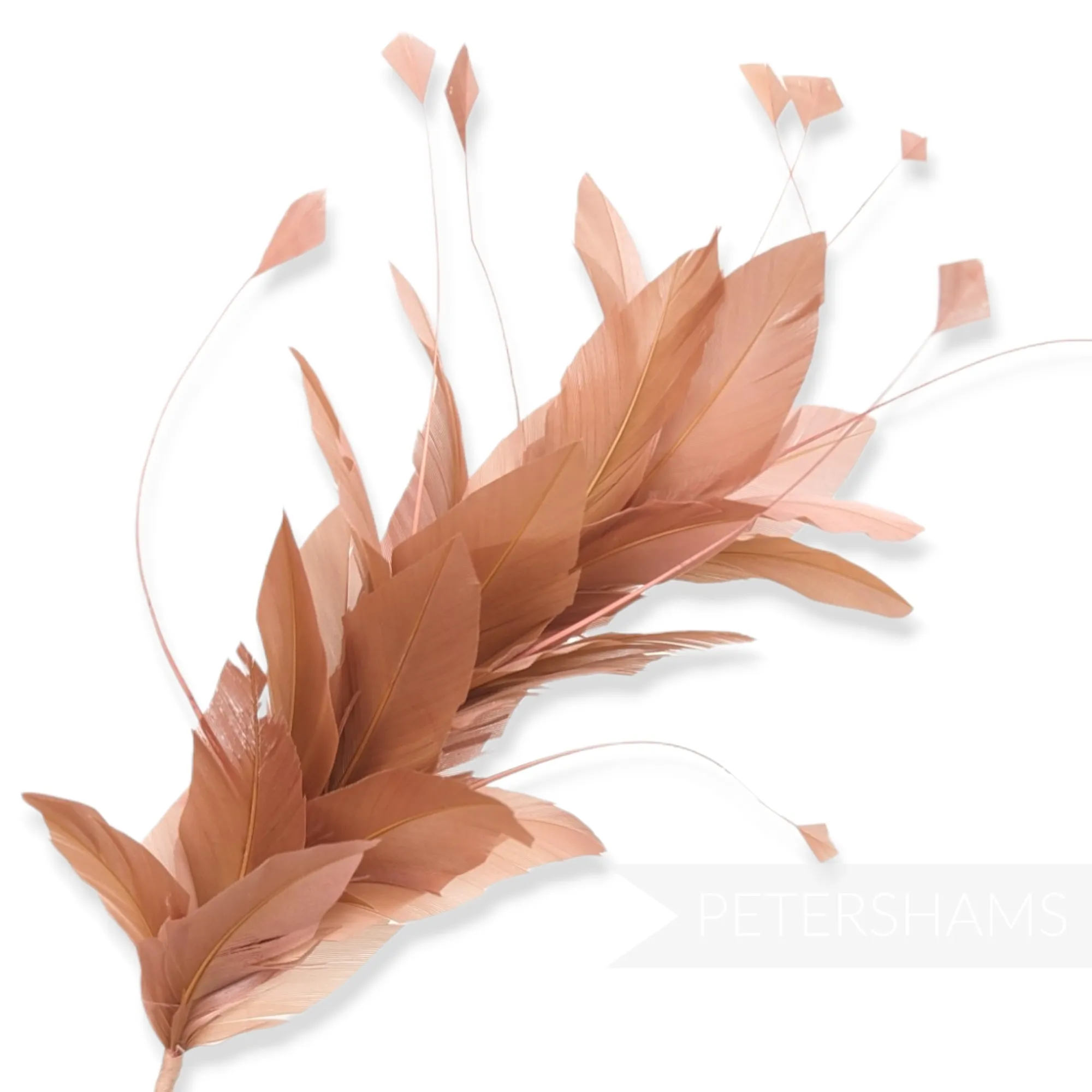 Stripped Diamond Coque & Goose Feather Wired Hat Mount