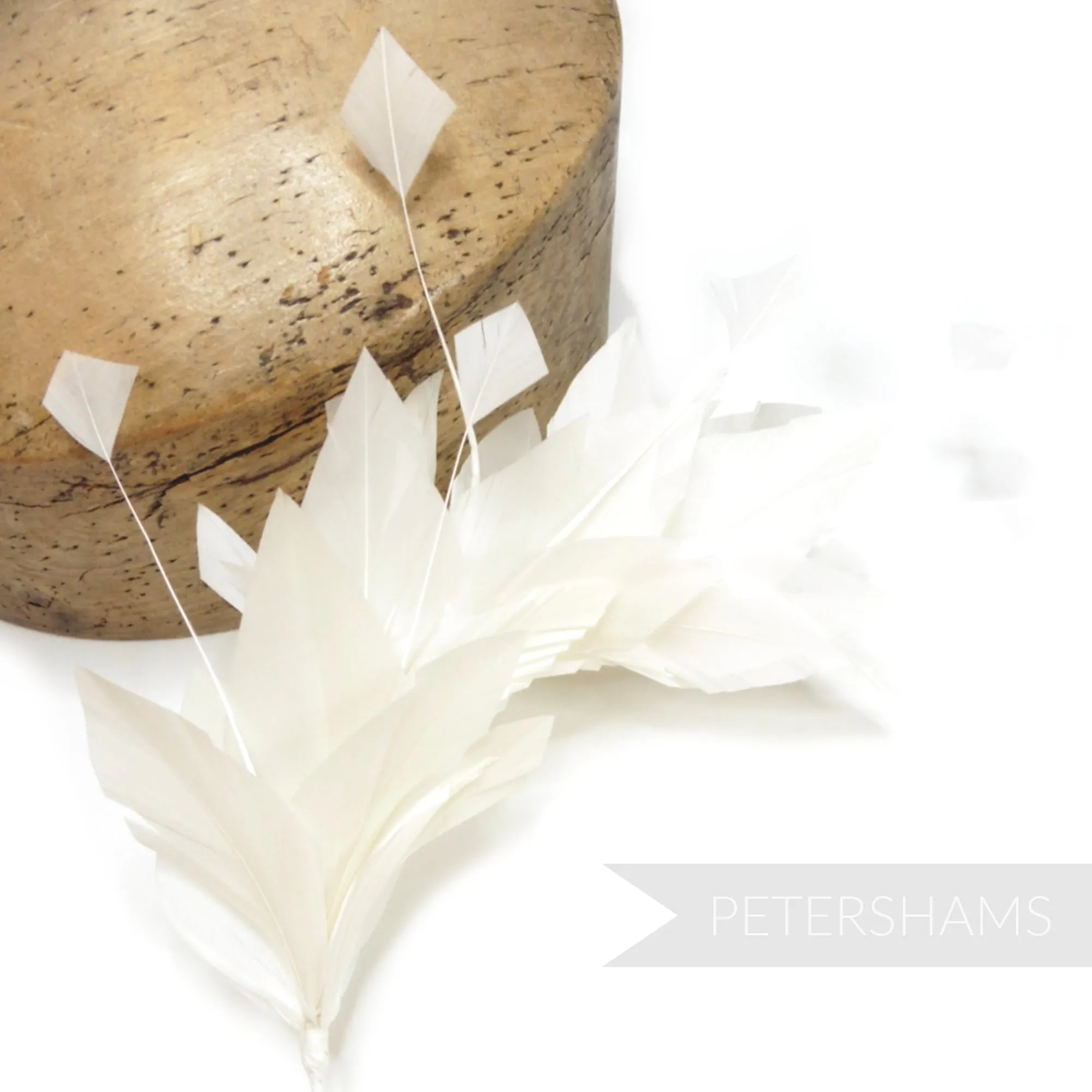 Stripped Diamond Coque & Goose Feather Wired Hat Mount