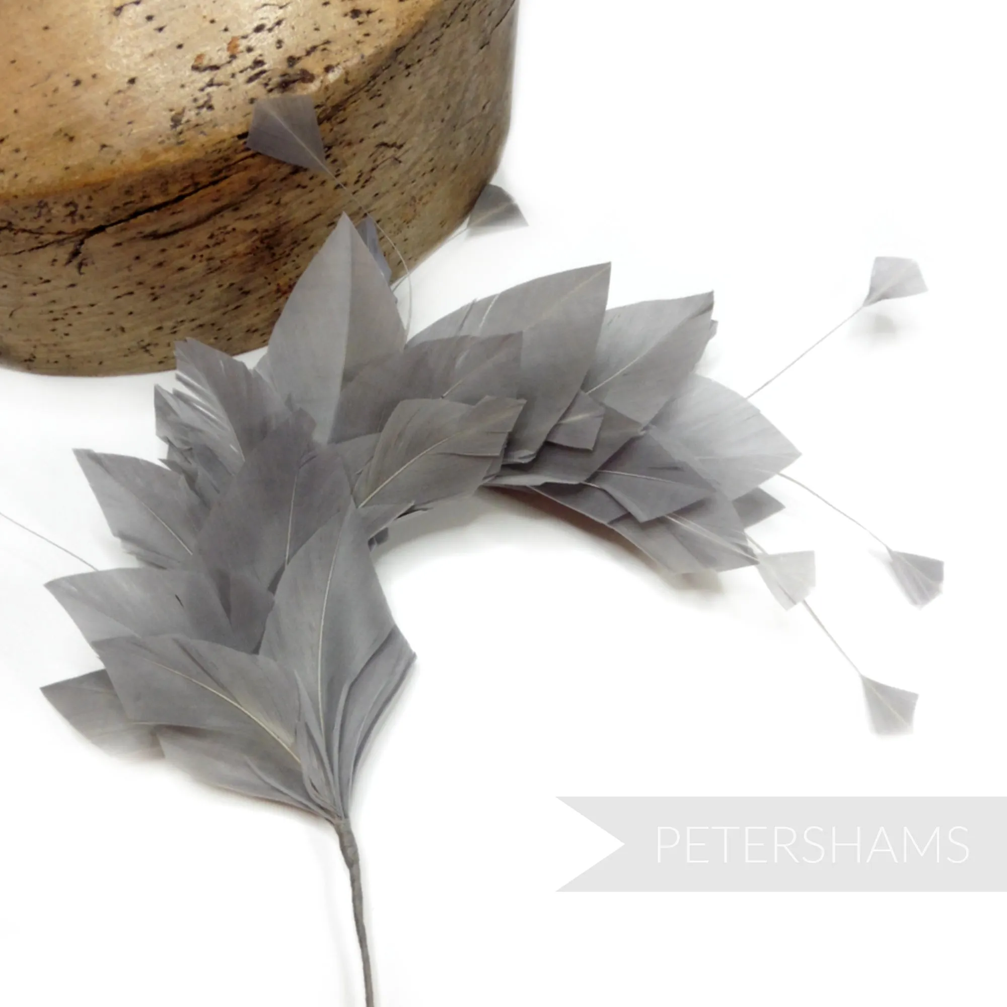 Stripped Diamond Coque & Goose Feather Wired Hat Mount