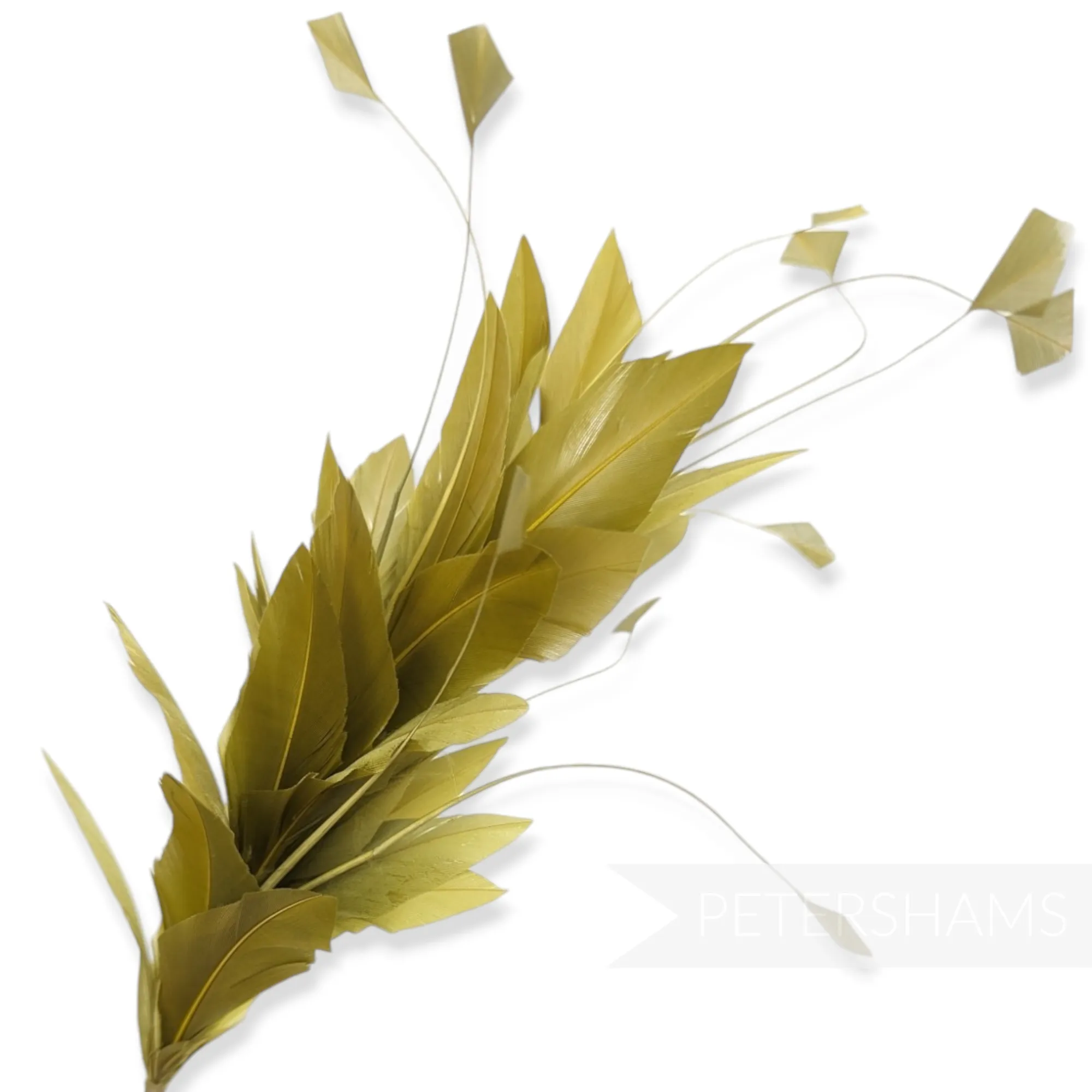 Stripped Diamond Coque & Goose Feather Wired Hat Mount