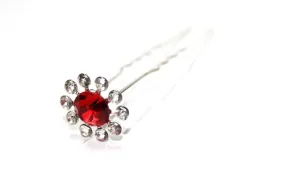 The Hairklip Red Flower Wedding Juda Pin