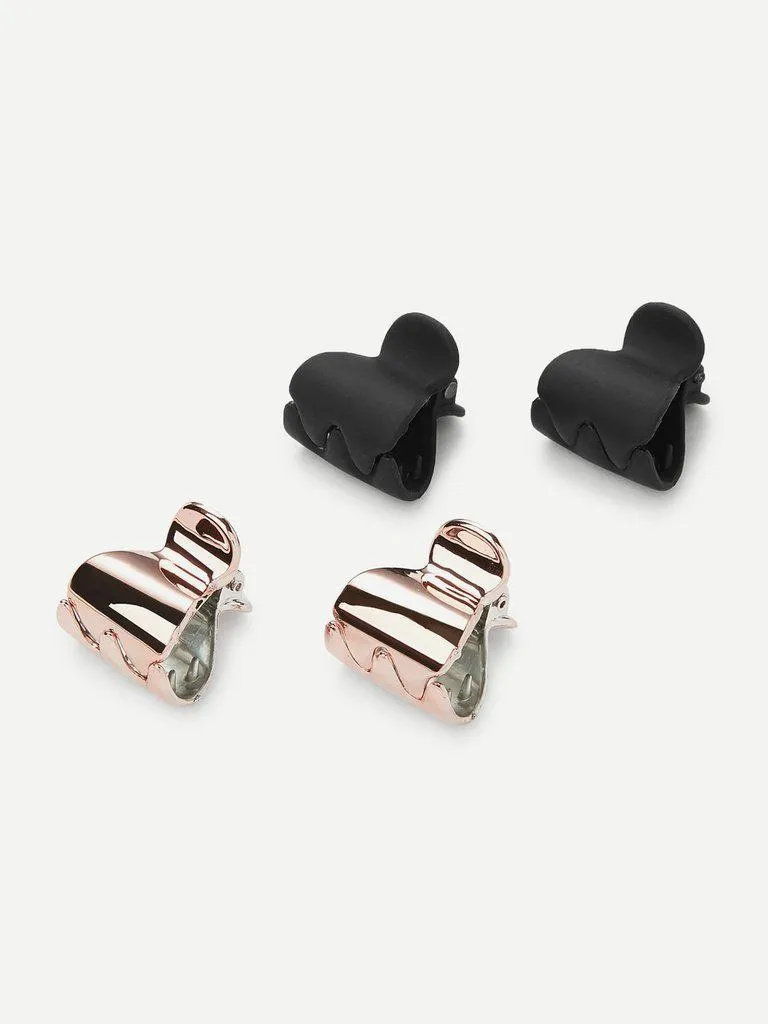 Two Tone Hair Clip 2Pairs