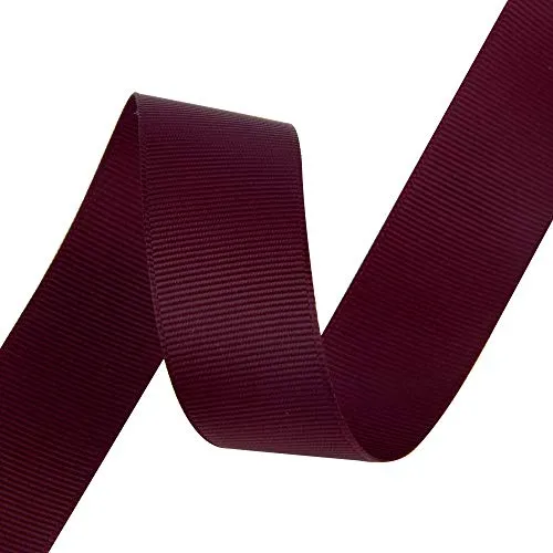 VATIN 1" Grosgrain Ribbon, 50-Yard,25 Yards Each Roll Perfect for Wedding Decor, Wreath, Baby Shower,Gift Package Wrapping and Other Projects Burgundy