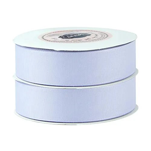 VATIN 1" Grosgrain Ribbon, 50-Yard,25 Yards Each Roll Perfect for Wedding Decor, Wreath, Baby Shower,Gift Package Wrapping and Other Projects Lavender