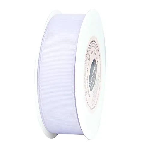 VATIN 1" Grosgrain Ribbon, 50-Yard,25 Yards Each Roll Perfect for Wedding Decor, Wreath, Baby Shower,Gift Package Wrapping and Other Projects Lilac Mist