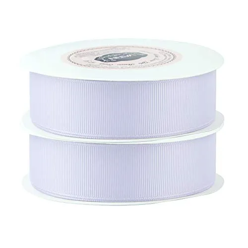 VATIN 1" Grosgrain Ribbon, 50-Yard,25 Yards Each Roll Perfect for Wedding Decor, Wreath, Baby Shower,Gift Package Wrapping and Other Projects Lilac Mist