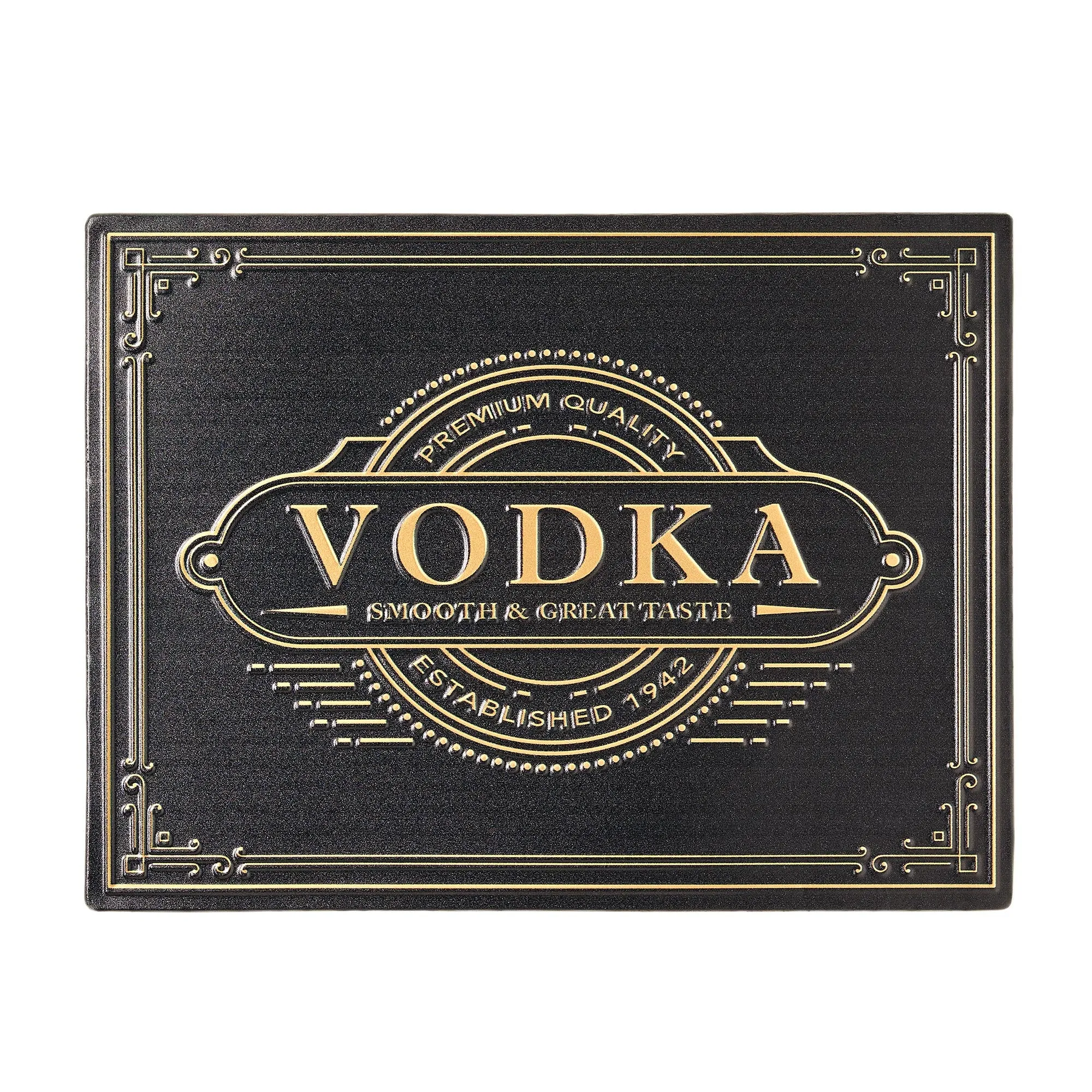 Vodka Metal Embossed Sign