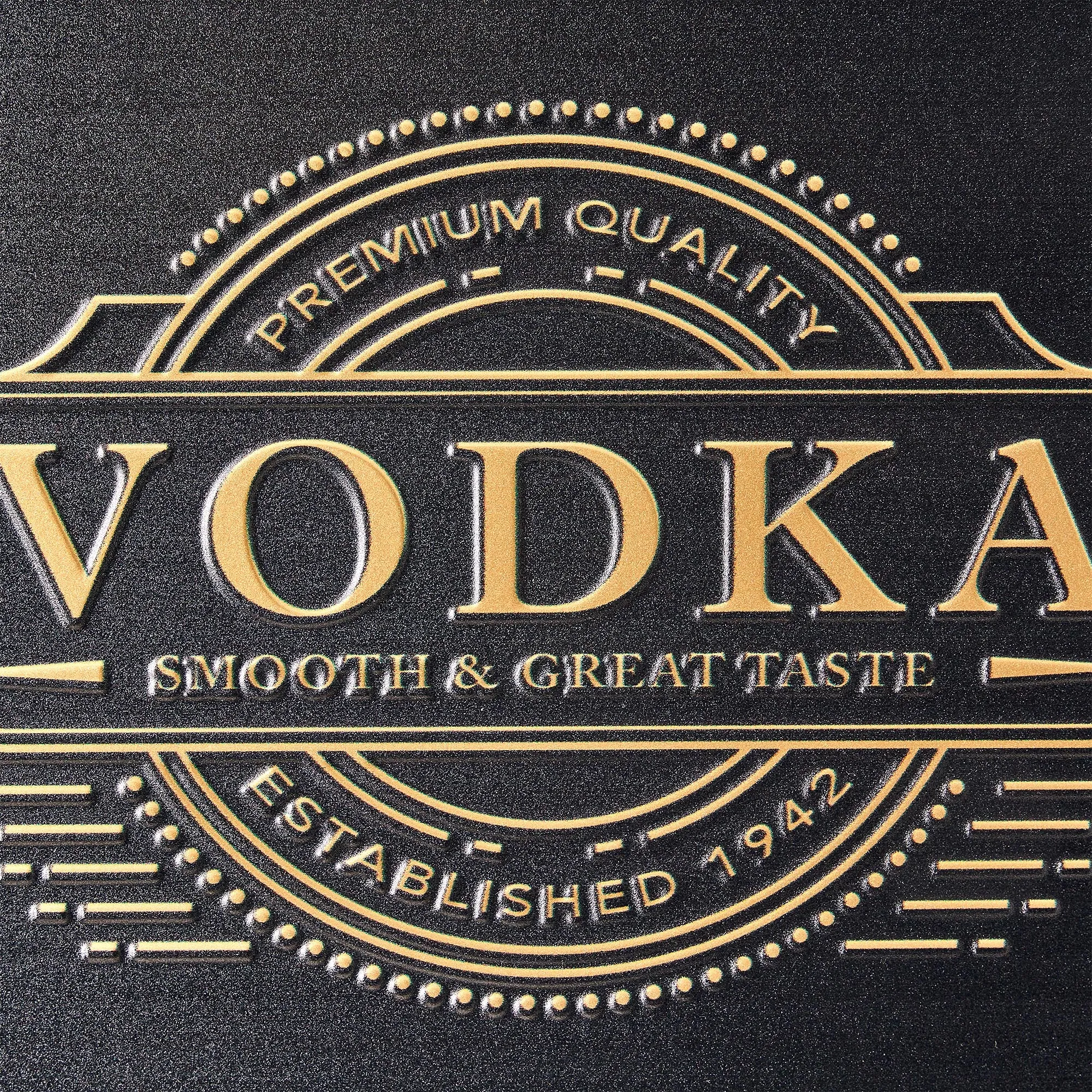 Vodka Metal Embossed Sign