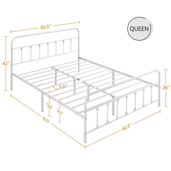 Yaheetech Classic Iron Bed Frame