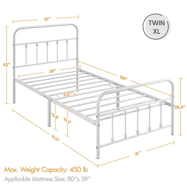 Yaheetech Classic Iron Bed Frame