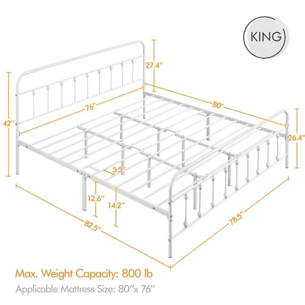 Yaheetech Classic Iron Bed Frame