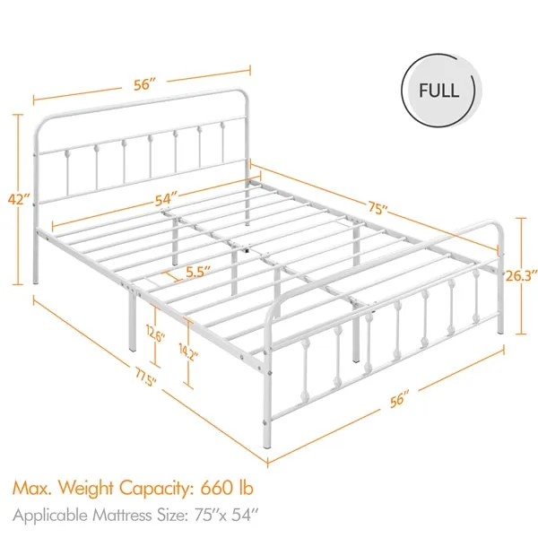 Yaheetech Classic Iron Bed Frame