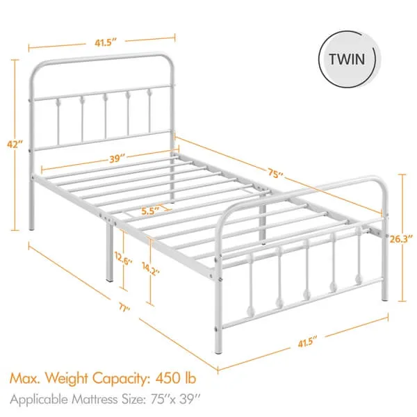 Yaheetech Classic Iron Bed Frame